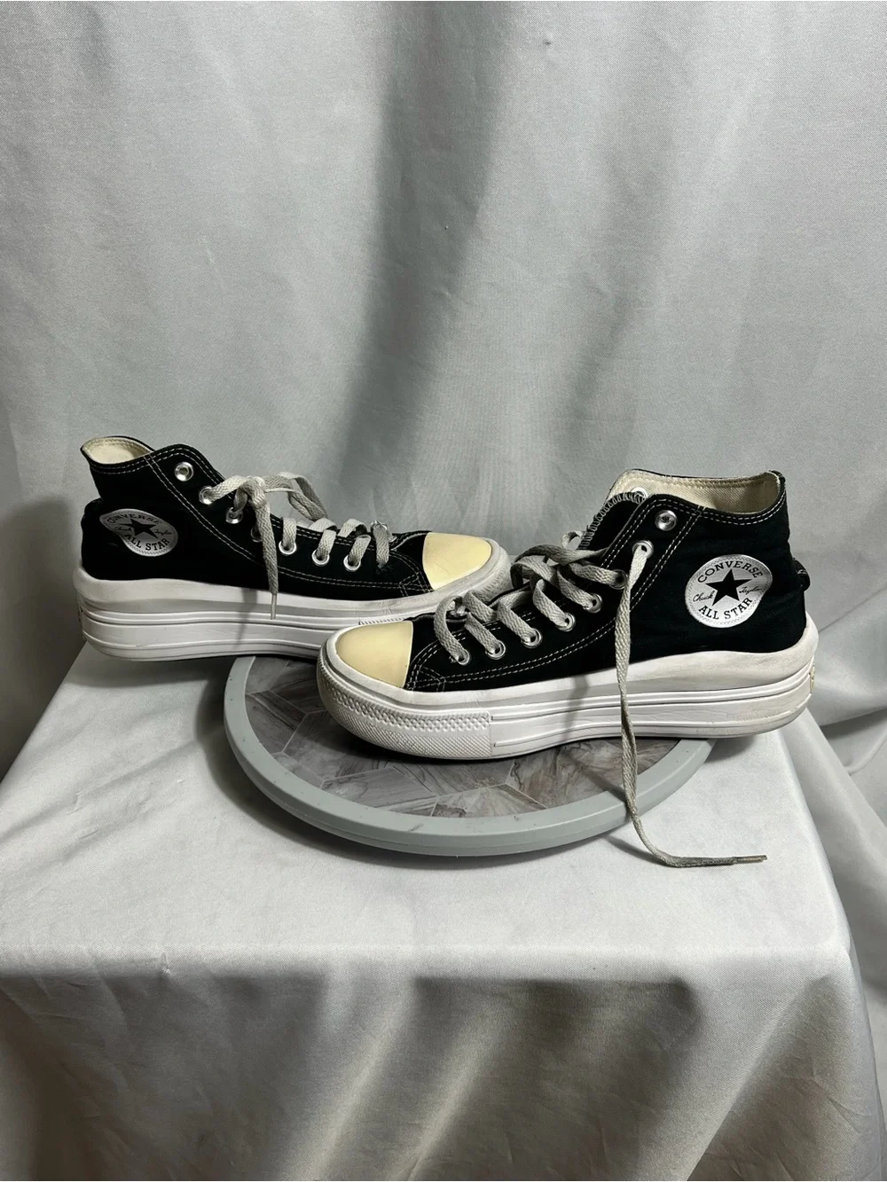 Converse Chuck Taylor All Star Move Platform High Top Black White Women’s Size 9 - Picture 4 of 9